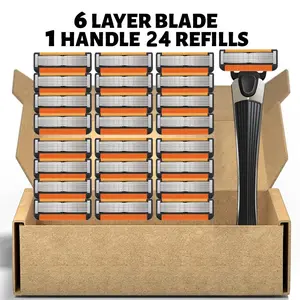 Men's manual shaver kit, Shaving Razors, blade material is safe and rust proof, easy to use and replace, high-quality material can be washed with water as a whole, classic men's shaving tool