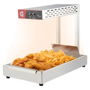 GARVEE 750W Commercial French Fry Warmer - Electric Heat Light Food Warmer with Free-Standing Design for Countertop Use, Ideal for Parties, Kitchens, and Restaurant Buffets, Keeping Food Warm and Ready to Serve