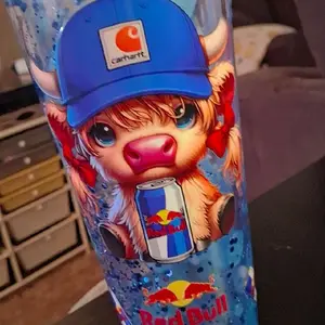 Cute Redbull 24oz Snowglobe Tumbler