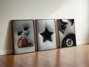 Set of 3 Hypebeast Poster; Wall Decor for Men