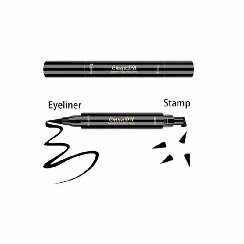 Big Seal Stamp Liquid Eyeliner Pen Waterproof Fast Dry Black Eye Liner Pencil With Double-ended Tip for Precise Application
