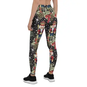 Jolly Nutcrackers Women's Leggings, Yoga Pants, High Waist Hunting Tights, Women's Outdoor Fitness Outfit