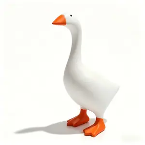 Whimsical Silly Goose Magnetic Key Holder，Aesthetic White Goose Figurine，Durable Resin Craft，Quirky Desk Decor，Entryway Wall Decor，Multi-Purpose Magnetic Storage，Cute Animal Sculpture，Trendy Household Gadget，Perfect Housewarming and Birthday Gift