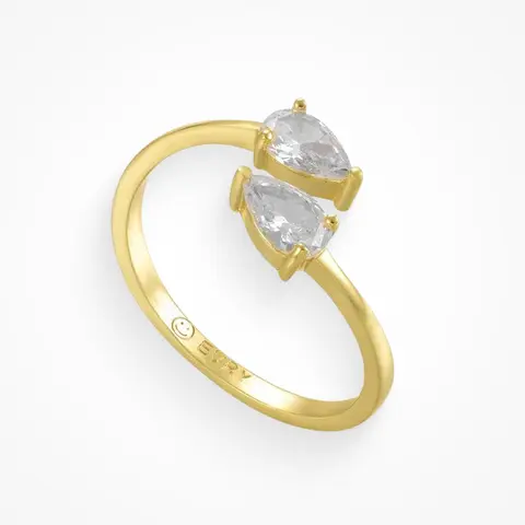 EVRY JEWELS Gold or Silver Plated Women's Martini Ring
