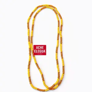 Oshun Eleke Necklace Handmade Unique Orisha Representation Exquisite Handcrafted Jewelry for Spiritual Practices by Ache Elegua