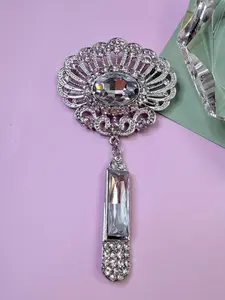 Vintage Crystal Drop Brooch – Elegant Statement Piece