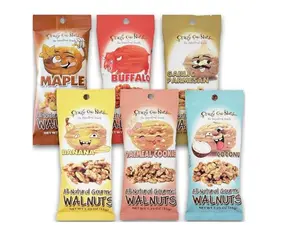 Crazy Go Nuts Walnuts Sampler (Banana, Buffalo, Coconut, Garlic Parmesan, Maple, Oatmeal Cookie) - Glazed Walnuts, Gluten Free, Superfood, Natural, Omega 3 Fatty Acids, and Antioxidants - 6-Pack