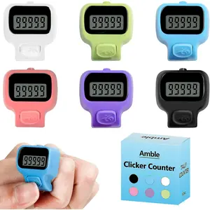 GOITHCA Counter, Tally Counter, 6 Pack Electronic Finger Clicker for Knitting, Crochet, Stitch, Golf, Fishing, Lap, Goods Counting