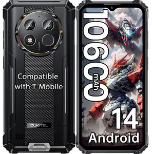 OUKITEL WP28E Rugged Phone Unlocked, 10600mAh Battery Cell, 6.52" Screen, 64GB ROM/TF, 13MP Camera, 4G Dual SIM, IP68/IP69K Waterproof,/OTG/GPS(NOT Compatible with AT&T, Cricket, and Verizon )