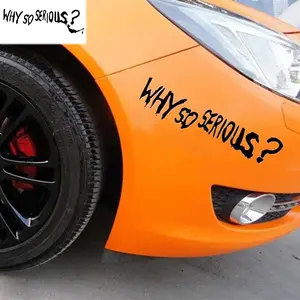 15cm x 4.6cm Funny Why So Serious Reflective Car Stickers Decor Motorcycle Body Windshield Helmet Exterior Accessories Decal
