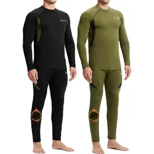 2 Pack Thermal Underwear for Men Long Johns Fleece Lined Hunting Gear Bottom Top Set Base Layer Cold Weather XS-4XLGift