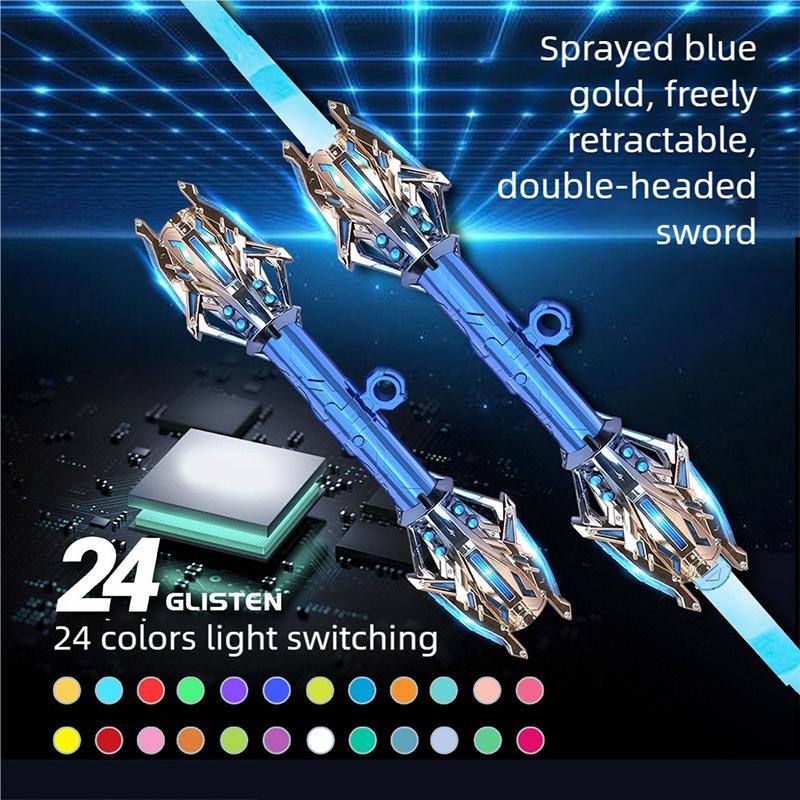 Thunder Star Scepter - Retractable Double-Ended Handheld Toy | Smart Sound-Activated Color Change & Dynamic Lighting Effects with Built-in High-Capacity Battery | Gift Giving | Handheld Toy | Handheld Sword | Children's Toy / Kids' Toy | Gift for Children