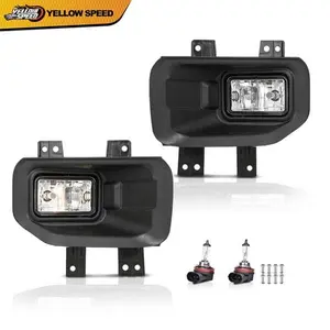 Fit For 2015-2017 Ford F150 Clear Lens Bumper Fog Light Lamp With Bezel