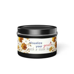 LBM Candle, Visualize your goals with a vision board.Tin Candles