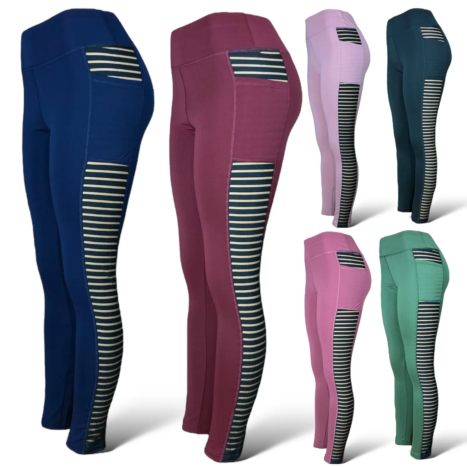 Women's High Waisted Mesh Panel Leggings - Zumba, Yoga, Gym, Workout