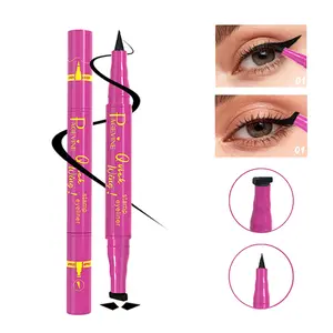 Winged Eyeliner Tool - 2-In-1 Dual-Ended Conical Ultra-Fine Tip & Triangle Stamp Liquid Eyeliner, Waterproof Smudge-Proof Long-Lasting Fast-Drying Precise Application Sharp Lines Smooth Ink Non-Fading Large Capacity for Beginners Sensitive Eyes