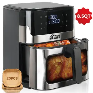 Air Fryer 8.5QT, Smart Touchscreen, 8 Presets for Roasting, Reheating, Fast Cooking, Stainless Steel 304, Dishwasher-Safe Basket