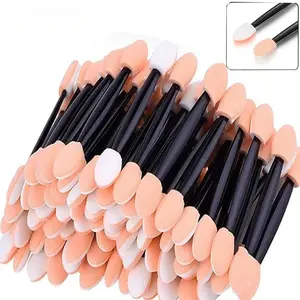 100pcs Latex Eyeshadow Sticks, High Quality Makeup Tools, Dual Head Eye Shadow Brushes, Disposable for Eyes Lips Nails