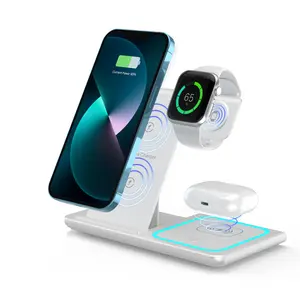 3-in-1 Foldable Wireless Charging Station for iPhone 15/14/13/12/11,iWatch 7/6/SE/5/4/3/2, AirPods 3/2/Pro - USA Type