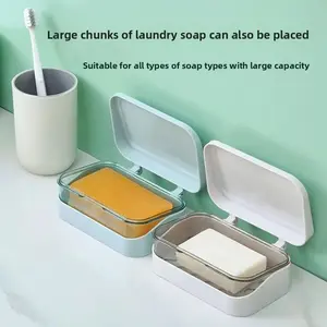 Portable Waterproof Soap Holder with Lid, Soap Canister, Travel-Friendly Bathroom & Dorm Storage Box, Ideal Gift for Christmas, Halloween, Thanksgiving