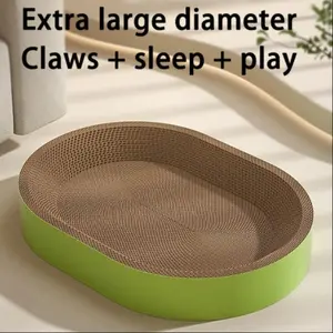 Durable Cat Scratching Post Toy, Anti-Shedding Round Design, Integrated Cat Scratch Pad, Extra Large Size, Perfect for Cats