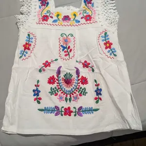 Toddler Baby Girls Dress Traditional Embroidered Floral Cinco De Mayo Outfit Summer Folklorico Fiesta Dress