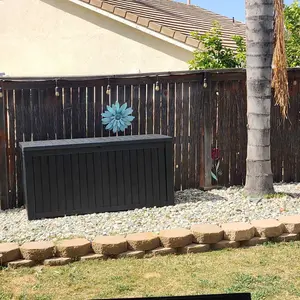 180/230/260 Gallon Outdoor Storage Deck Box for Patio Furniture Cushions Garden Tools，Waterproof，Doubles as Table or Seating