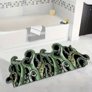 Octopus Tentacle Bathroom Anti-Slip Rug Modern Gothic Style Doormat Creative Irregular Shape Living Room Carpet Bedroom Decor Plush Bedside Rug Home Wardrobe Area Rug Machine Washable Entrance Doormat Bathroom Floor Mat Bath Mats Bathmat
