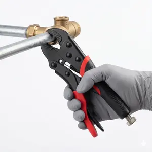 Curved Jaw Locking Pliers, Heavy-Duty Adjustable Vice Grips with Anti-Slip Rubber Handles, Multi-Purpose Clamp for Welding & Woodworking Repairs