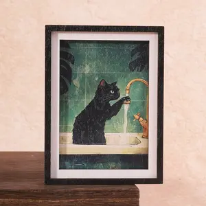 1PC Cute Cat Photo Frame Refrigerator Magnet, Vintage Design, Kitchen Home Decor, Great Holiday Gift Idea, Fridge Magnets