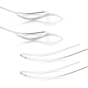 Fansilver Ear Crawler Earrings for Women Cuff Earrings Light-weight Ear Climber Jackets