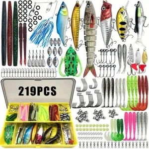 Artificial Fishing Lure Set, Fishing Lure with Storage Box, Fishing Accessories for Bass, Trout, Salmon, Outdoor Fishing Gear