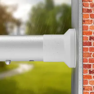Shower Curtain Rods Spring Tension No Drill,63-123 Inch Heavy Duty Tension Curtain Rod - Adjustable Curtain Rod Non-Slip,Tension Rod for Windows Room Divider Balcony Outdoor Patio,Matte White