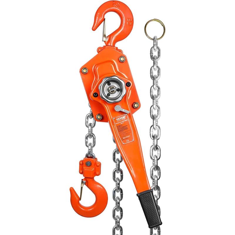 VEVOR Manual Lever Chain Hoist, 3 Ton 6600 lbs Capacity 20 FT Come ...