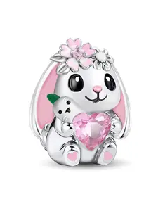 Cute Animal Themed Silver Color Pendant for DIY Jewelry, Rabbit, Bear, and Chihuahua Charm, Fashionable Charms, Perfect Gift for Women's Daily Wear and Anniversaries, Diy Jewelry Accessories