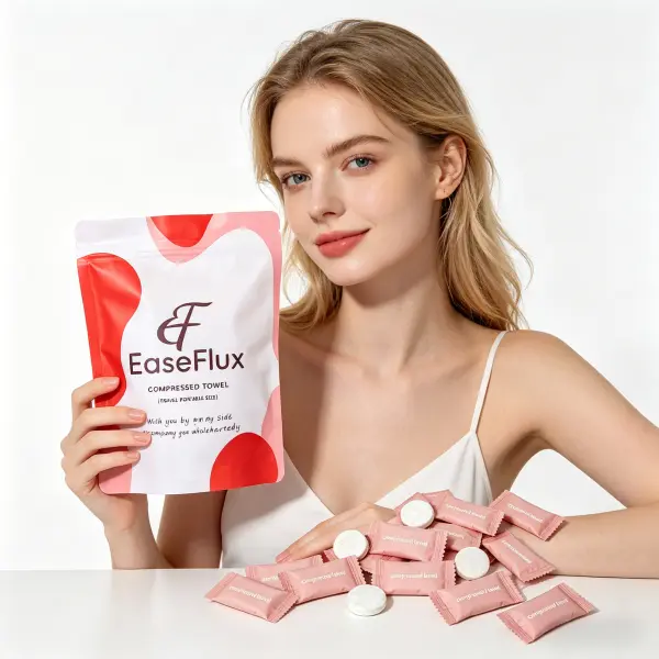 EaseFlux Plant-Based Disposable Compressed Face Towels - Personal Mini Portable Washcloths for Home, Bathroom Daily Use