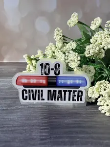 10-8 Civil Matter - Police Sticker