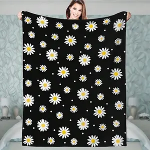 Daisy Blanket Floral Daisy Throw Blanket Flower Decorative Blanket Suitable Home, Outdoor Camping, Car Travel, Sofa, Bedroom, Decorative Throw, Shawl Blanket., Birthday Mother's Day Size