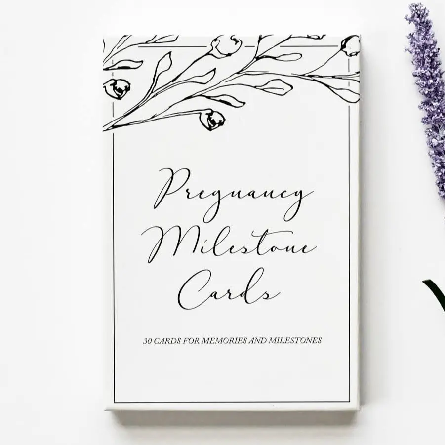 Pregnancy Gift Bundle - Prayer & Milestone Cards with Bible Verses for Expecting Moms, Office Stationery Supplies