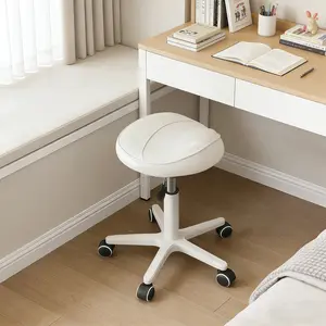 【Mother's Day】Saddle Stool Thick Padded Seat Ergonomic Chair Swivel Rolling Saddle Chair with Wheels for Hair Salon, Dental Clinic, Spa, Massage Studio, Office & Home, Grey