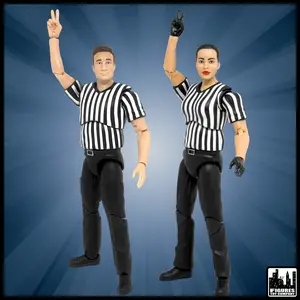 Ultimate Male & Female Referee With Deluxe Articulation for WWE & AEW Wrestling Action Figures