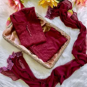 Three piece organic handmade chicken kari dress