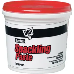 DAP 10204 Pre-Mixed Spackling Putty, Adhesives, Conceals Blemishes
