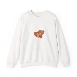Terracotta heart arch sweatshirt | terracotta abstract print, warm neutral shapes