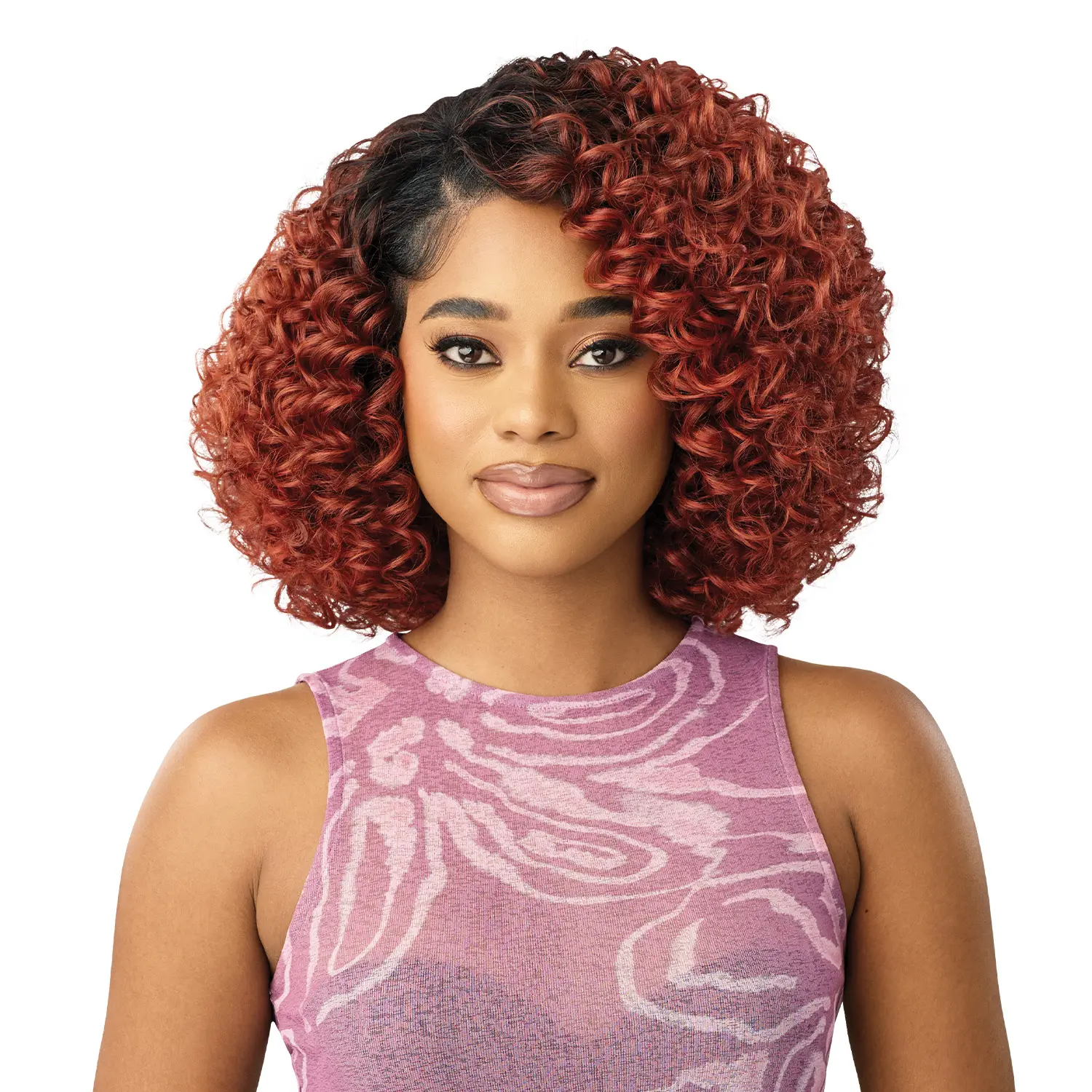 Outre HD Lace Frontal Synthetic Wig - 13X4 Swoop Series Swoop16, Perfect Hairline, Glueless, Fully Hand-Tied, No Glue Wig, Glueless Synthetic Wig