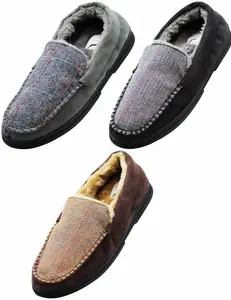 Mens Moccasin Slip On Loafer Slipper 41581 in 3 Colors