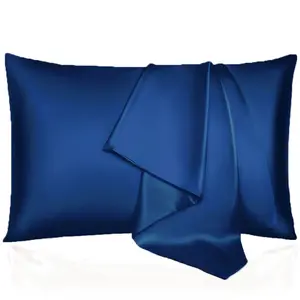 2-Pack of Solid-Color Pillowcases, Skin-Friendly, Soft, Machine-Washable Satin Pillowcases (No Filling), Suitable for Sofas, Hotels, Home Bedrooms, and Dorm Rooms