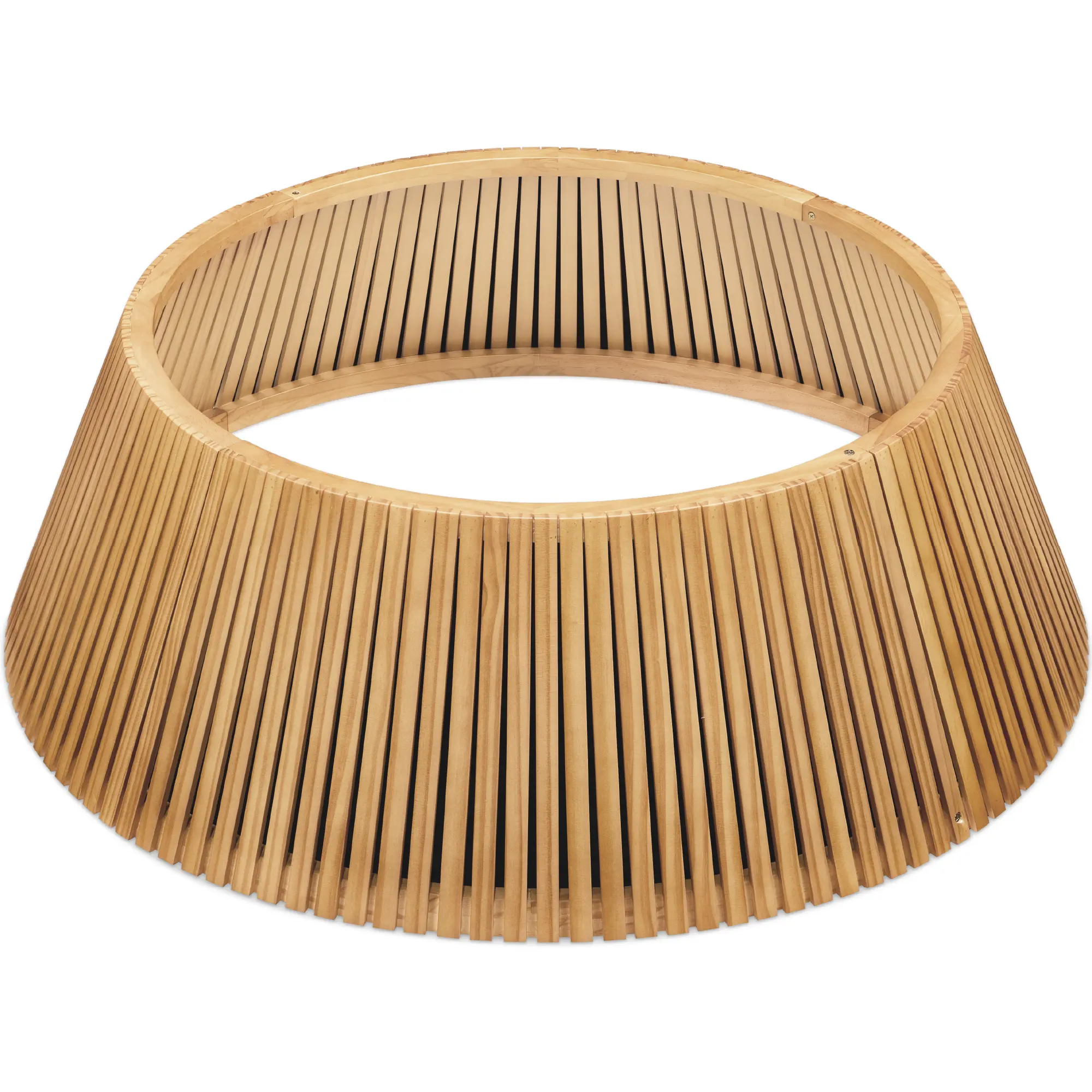 Best Choice Products 36in Christmas Tree Collar, Solid Wood Slatted Tree Skirt Holiday Accessory for Home
