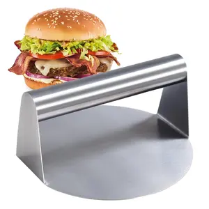 1pc Burger Press, Smash Burger Press, Grill Press, Meat Press, Cooking, Kitchen, Cast Iron, 304 Stainless Steel, Perfect Burger Making Experience