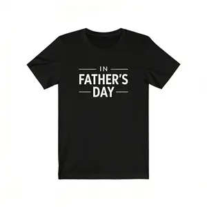 Stylish Black Men's Father's Day Graphic T shirt Crafted from Premium Cotton with a Comfortable Crew Neck Short Sleeves Ideal Casual Gift for Dads in Summer